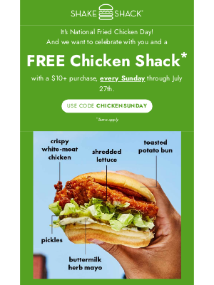 Shake Shack - Chicken Sundays are back!