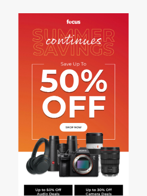 Focus Camera - The savings continues 🚨 Up to 50% Off