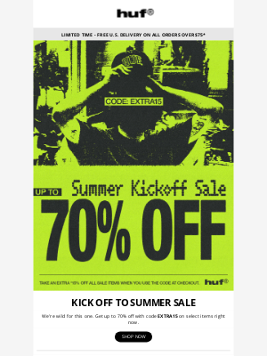 HUF Worldwide - KICK OFF TO SUMMER SALE