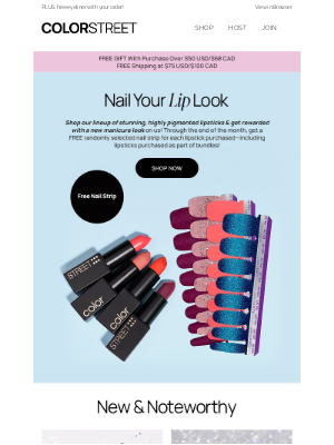 Color Street - Get FREE nail strips with each lipstick purchase💄💅🏻