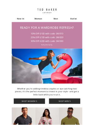 Ted Baker (United Kingdom) - Ready for a Wardrobe Reset?