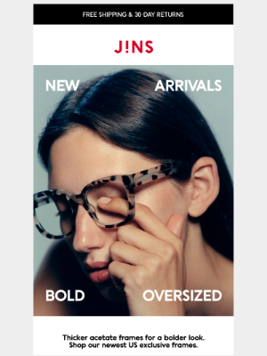 JINS - New Arrivals: Oversized Acetate Frames