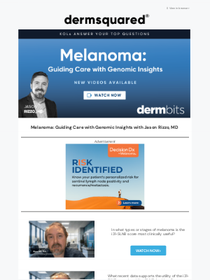 🎧Insights from Jason Rizzo, MD, on Melanoma: Guiding Care with Genomic Insights