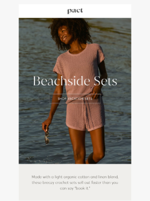 PACT Apparel - Back This Summer: Crochet Sets
