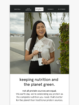 Soylent - fuel a greener future, one sip at a time
