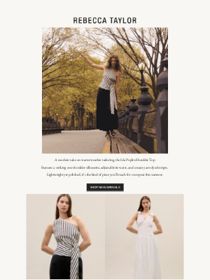Rebecca Taylor - Introducing the Isla Poplin Shoulder Top