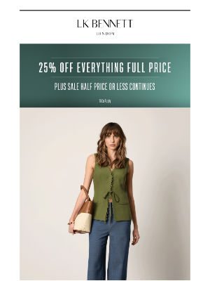 L.K.Bennett (United Kingdom) - 25% Off Everything Continues