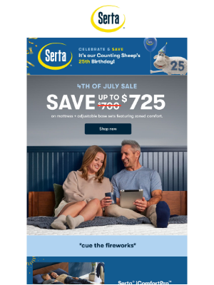 Serta - Fourth of July Promo Starts NOW!