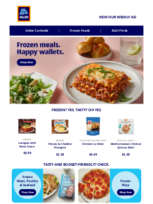 ALDI - Tasty frozen meals. Wallet-friendly prices.