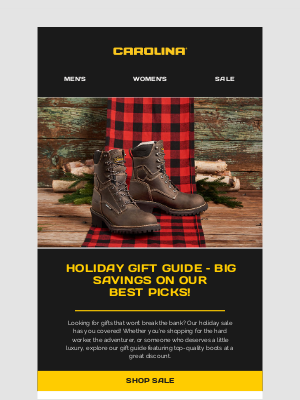 Carolina Work Boots - Unwrap Big Savings This Holiday!