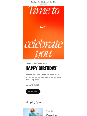 Nike - Happy birthday: A gift for you