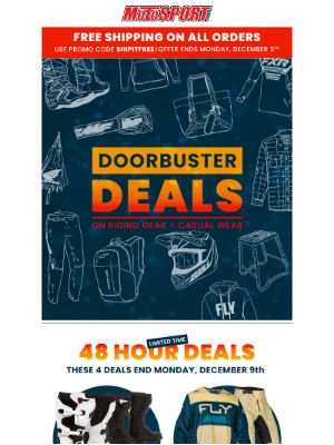 MotoSport - 4 Deals, 48 Hours Only + Free Shipping