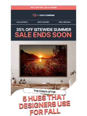 MyGreatCanvas - , Here are 5 Fall colors designers love 🔥