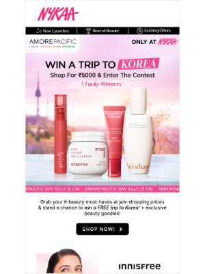 Nykaa (India) - A FREE trip to Korea?! 👀