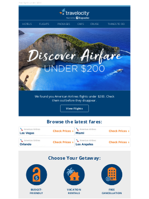 Travelocity - This American Airlines ticket offer = your next trip