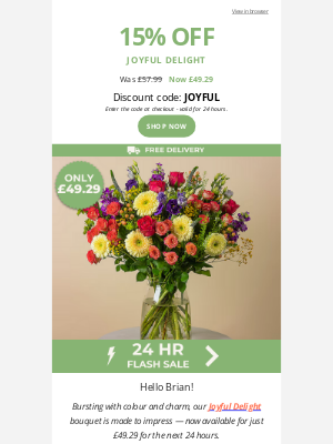 Serenata Flowers (United Kingdom) - ⚡24h Flash Sale - Joyful Delight🧡