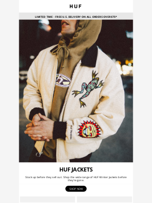 HUF Worldwide - Limited Stock: HUF Jackets