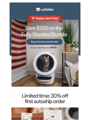 Litter-Robot - Happy Labor Day! Get $200 off select bundles
