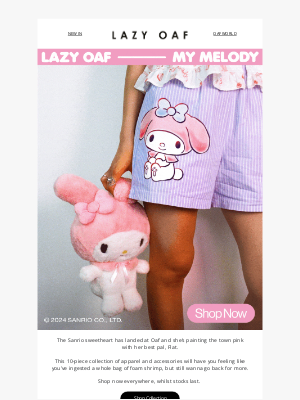 Lazy Oaf (United Kingdom) - Shop Now: My Melody 🍰🎀