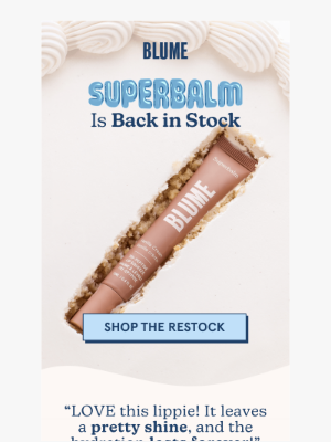 Meet Blume - Pucker up, Superbalm is BACK! 👄