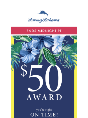 Tommy Bahama - Ends Tonight: Your Chance to Save $50