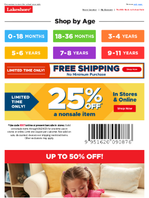 Lakeshore Learning - ⌛️ 4 DAYS ONLY! 25% OFF Any Nonsale Item