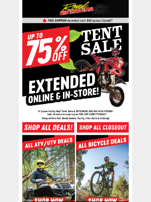 Royal Distributing - Tent Sale EXTENDED Online & In-Store!