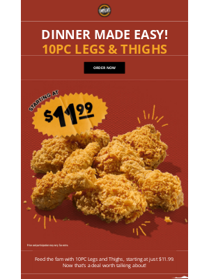 Church's Chicken - 10PC Legs & Thighs starting at $11.99?! 🤯