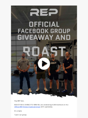 REP Fitness - Roast Us for Your Chance To Win $100!