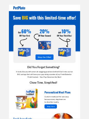 PetPlate - Don’t miss 60% off your first box!