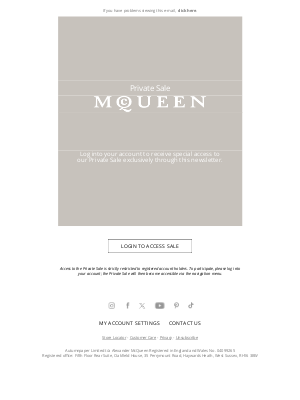 Alexander McQueen - Private Sale | Your Exclusive Invitation