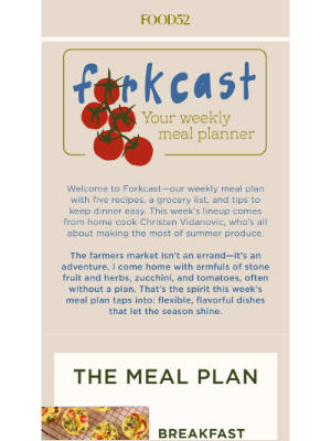 Food52 - 5 meals for your farmers market haul.