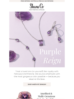 Shane Co. - February’s birthstone is rich and regal