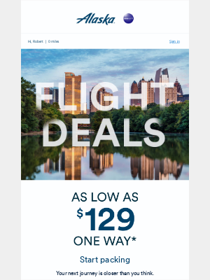 Alaska Airlines - Flight deals for your next escape