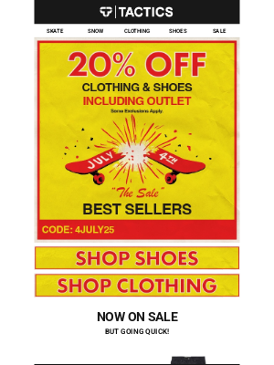 Tactics - 20% off these best sellers?!