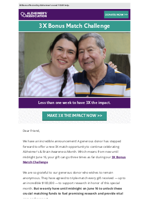 Alzheimer’s Association - Big news! A new match for Alzheimer's & Brain Awareness Month.