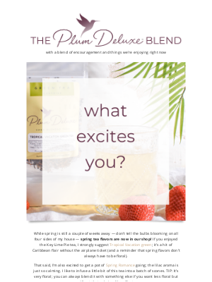 Plum Deluxe - The Blend: What excites you?