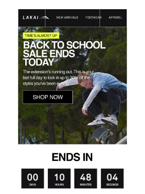 Lakai Footwear - Today Left To Lock In Your Pair ⌛️