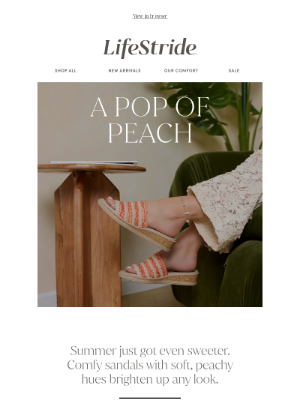 LifeStride - Just peachy sandals for summer 🍑