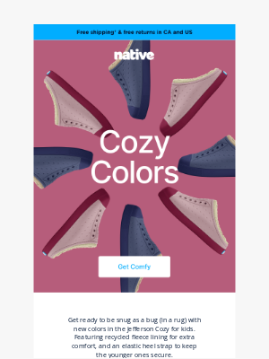 Native Shoes - Time to get a little cozy