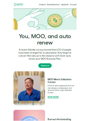 MOO - The MOOsletter: Auto-renew woes and the wonder of wellness