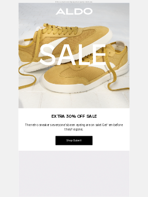 ALDO - Can't miss sneakers, now extra 30% off