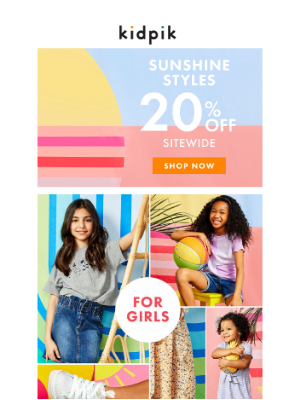 Kidpik - Spring Into Summer With 20% Off Sitewide