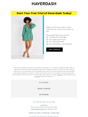 Haverdash - Thanks for signing up!