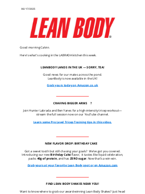 Lean Body for Her - Flavors Galore, UK Launch & More