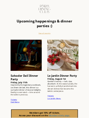 Paris Dining Club - ✨(Dinner) Party with us