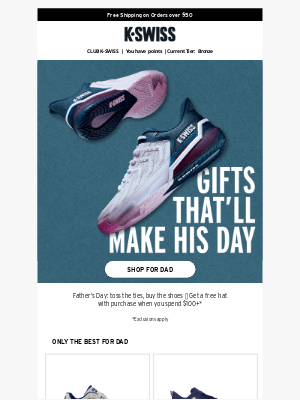 K-Swiss - Don’t miss the Father’s Day Gift Shop 🎁