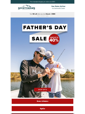 Sportsman’s Warehouse - Up to 40% Off Guns, Camping Gear, Fishing Essentials, & More!