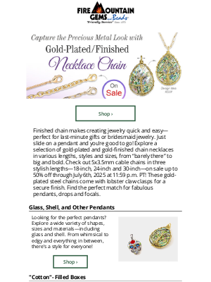 Fire Mountain Gems and Beads - Find the Perfect Gold-Plated and Gold-Finished Chain