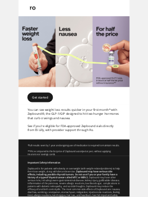 Ro - Faster weight loss for half the price